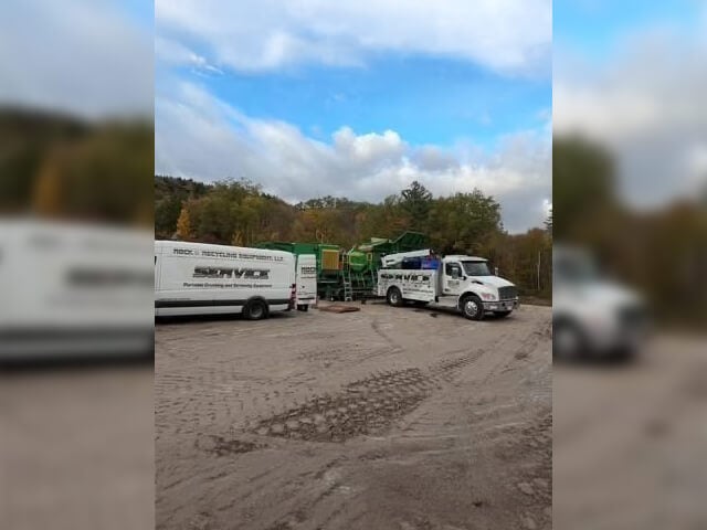 Parts and Service truck and van on site